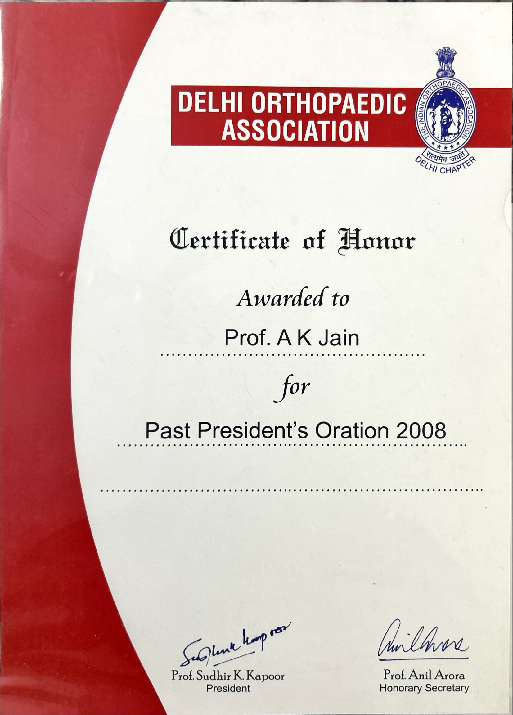 past president oration doa 2008